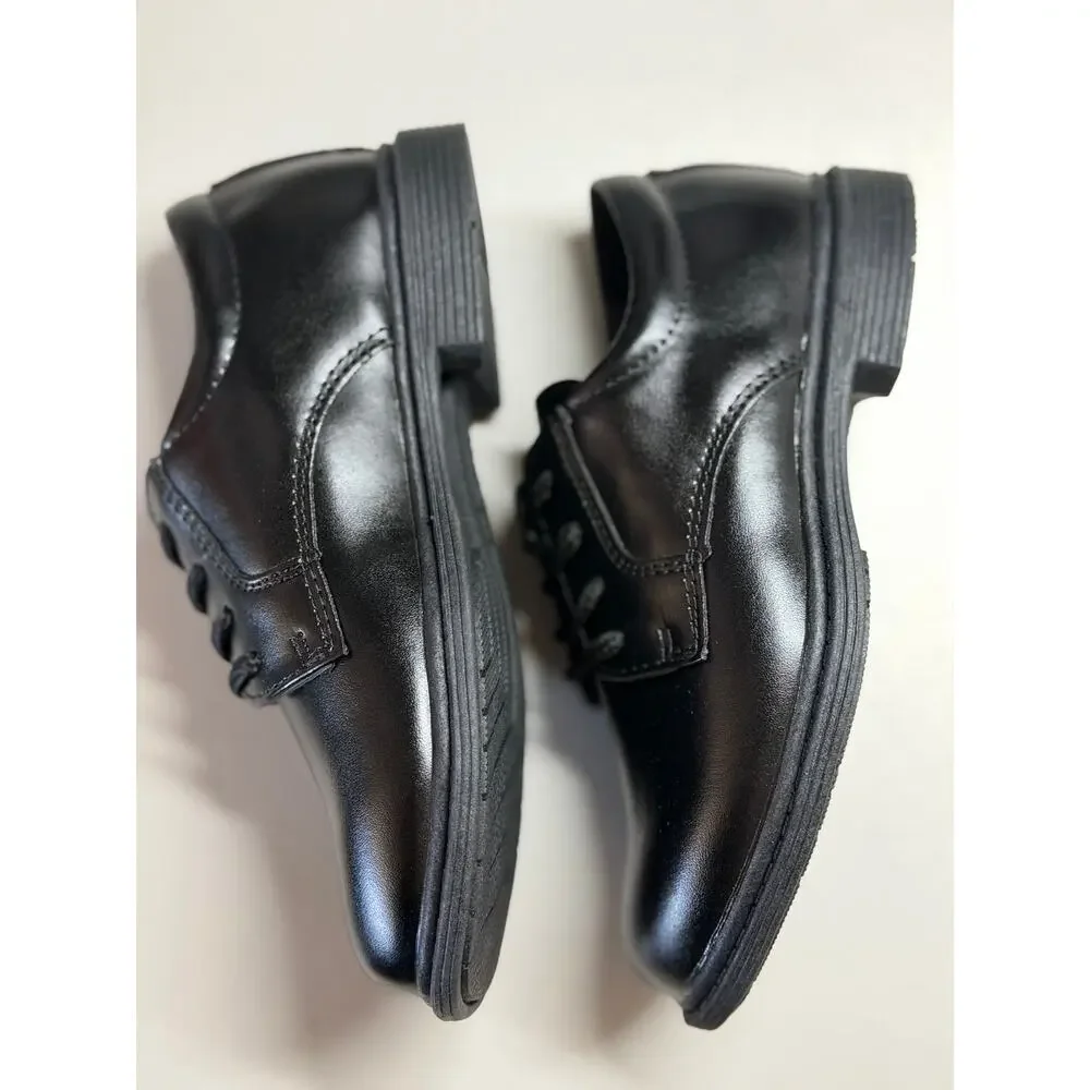 NEW! 10M Stacy Adams Austin Boys Lace-Up Oxford Shoe Black